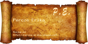 Percze Erika névjegykártya